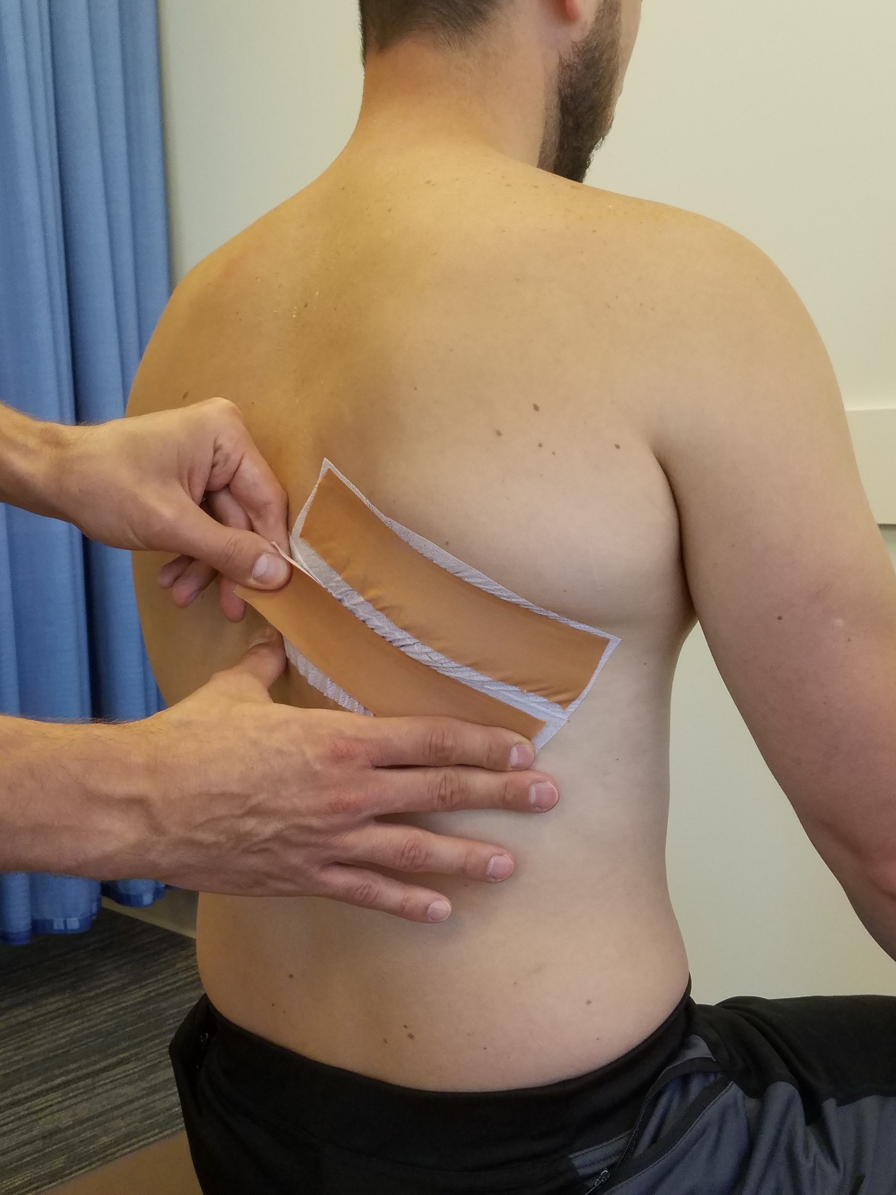 Athlete completing guided recovery exercises in a training clinic